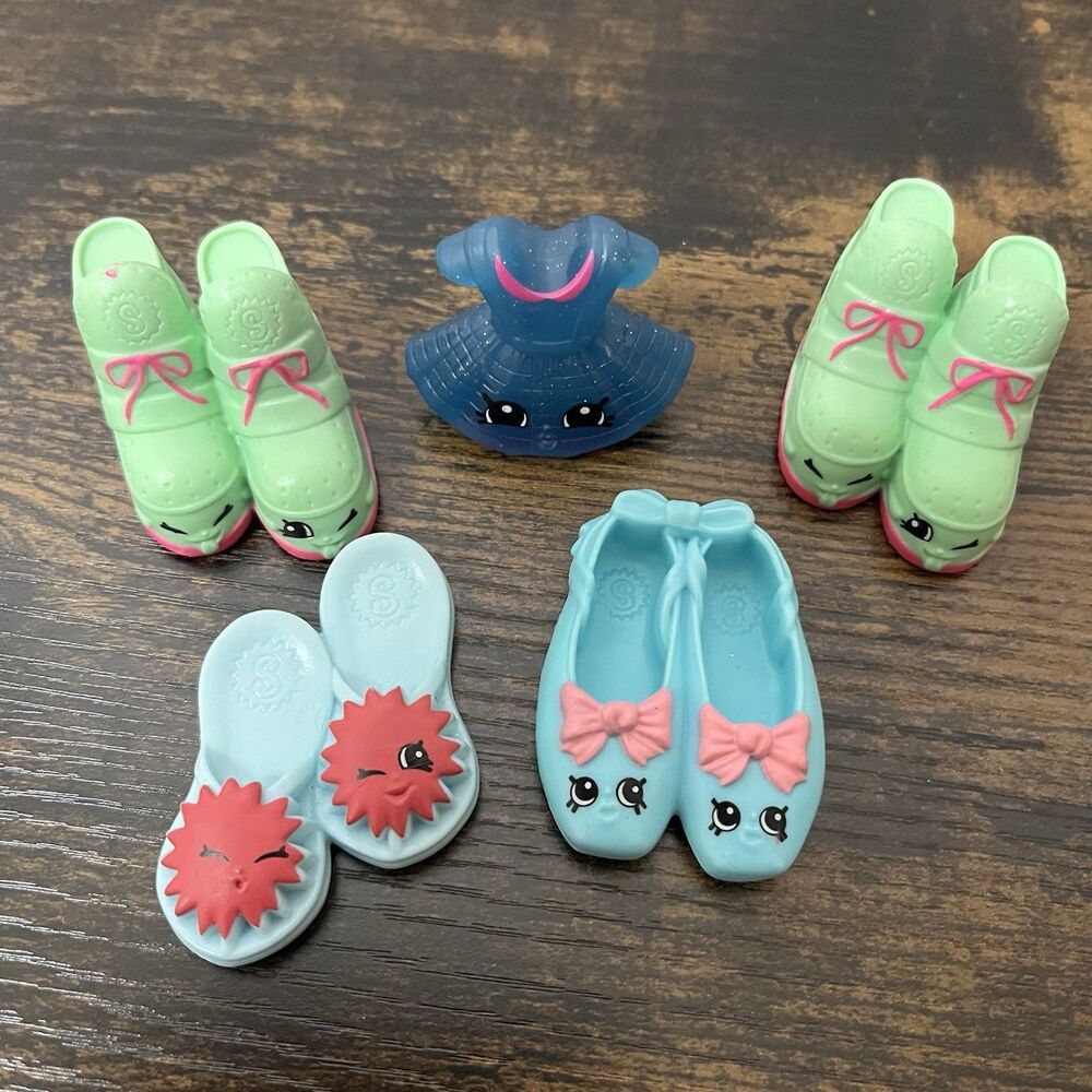 Lot of 6 McDonald’s 2013 Happy Meal Shopkins Shoes & Dress Figures Toys